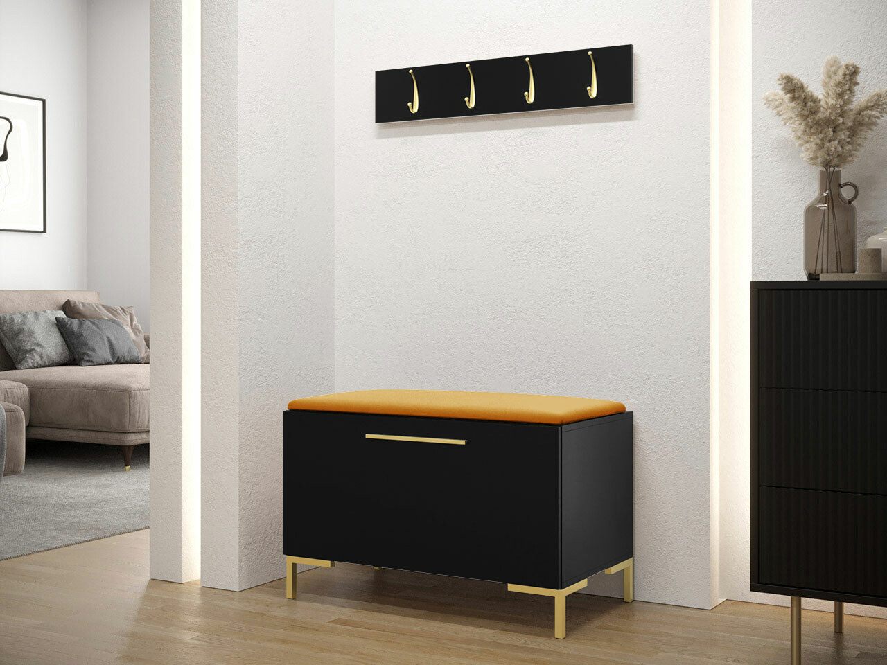 Set arredo da corridoio Nomal VIII (Nero)