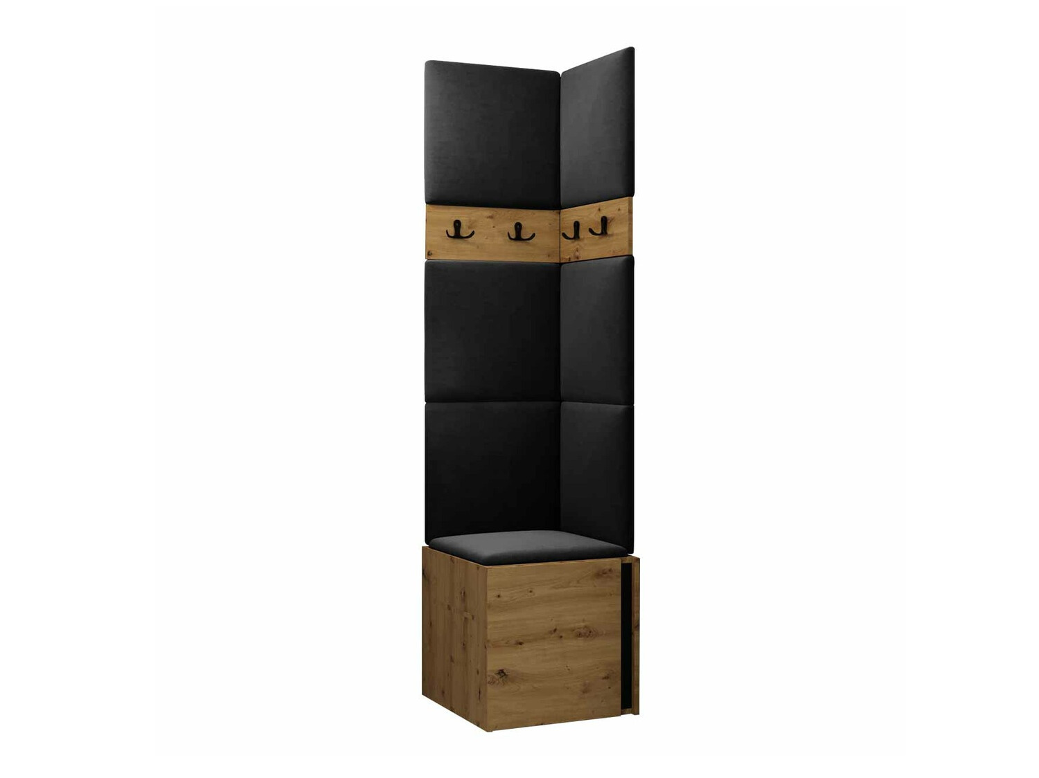 Set arredo da corridoio Pinis XXI (Rovere Artisan + Nero)