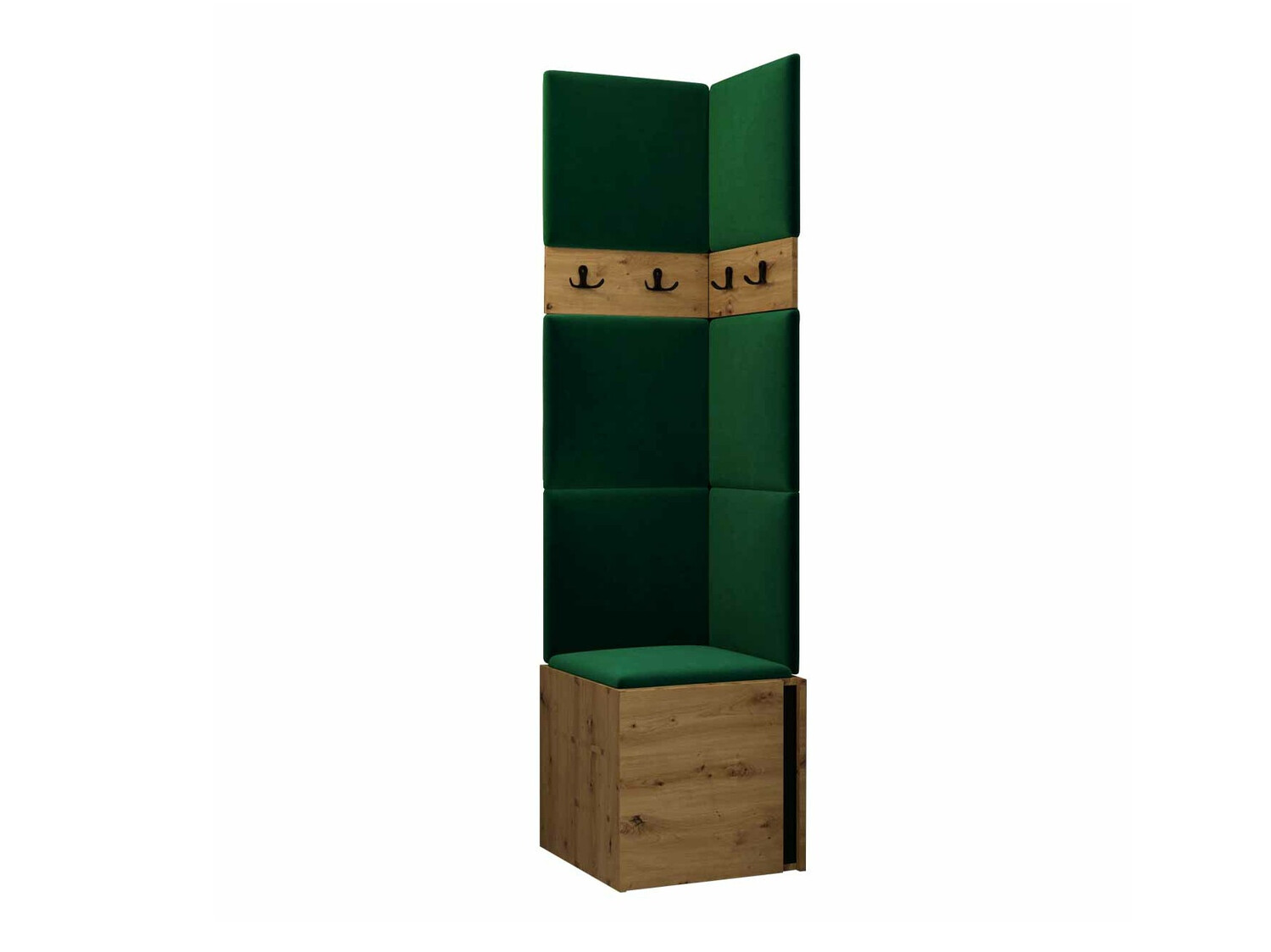 Set arredo da corridoio Pinis XXI (Rovere Artisan + Nero)