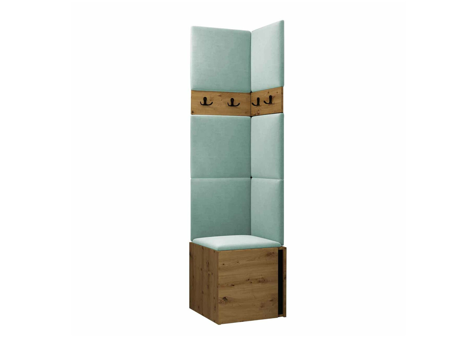 Set arredo da corridoio Pinis XXI (Rovere Artisan + Nero)