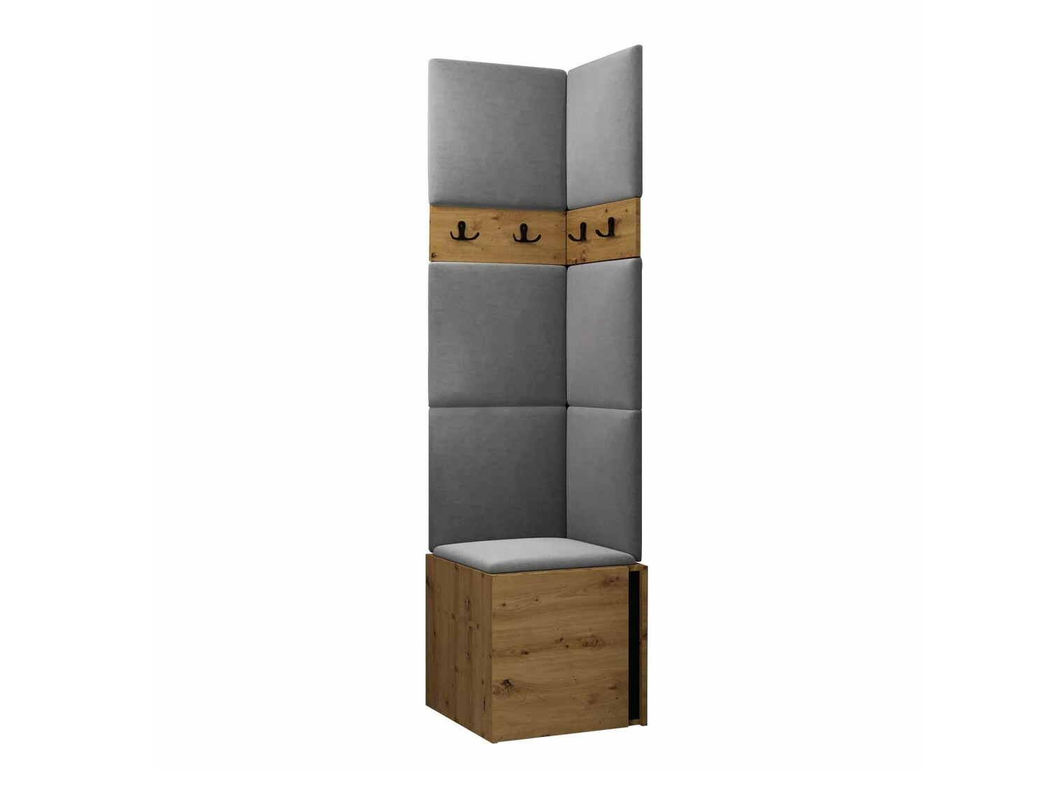 Set arredo da corridoio Pinis XXI (Rovere Artisan + Nero)