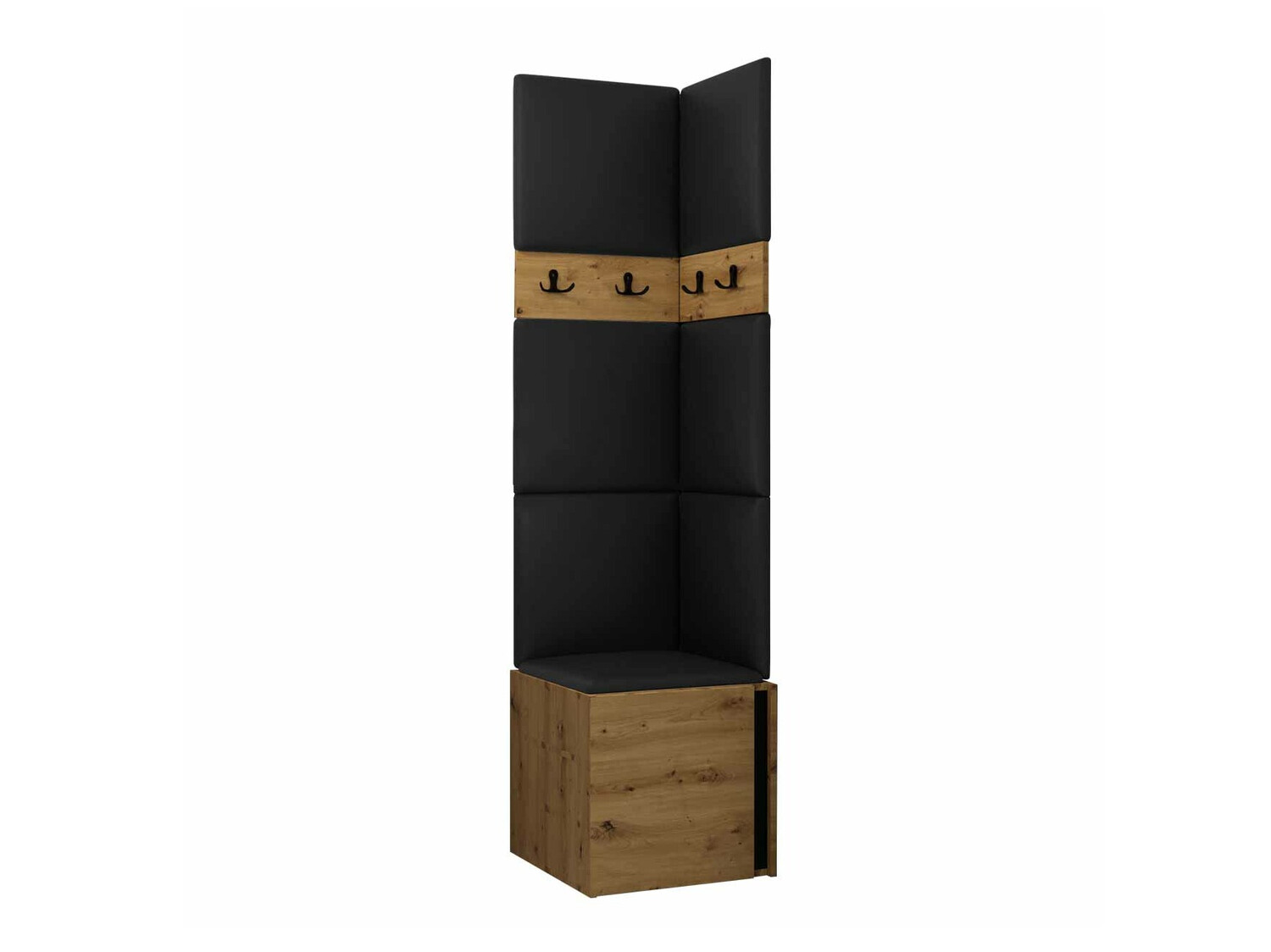 Set arredo da corridoio Pinis XXI (Rovere Artisan + Nero)