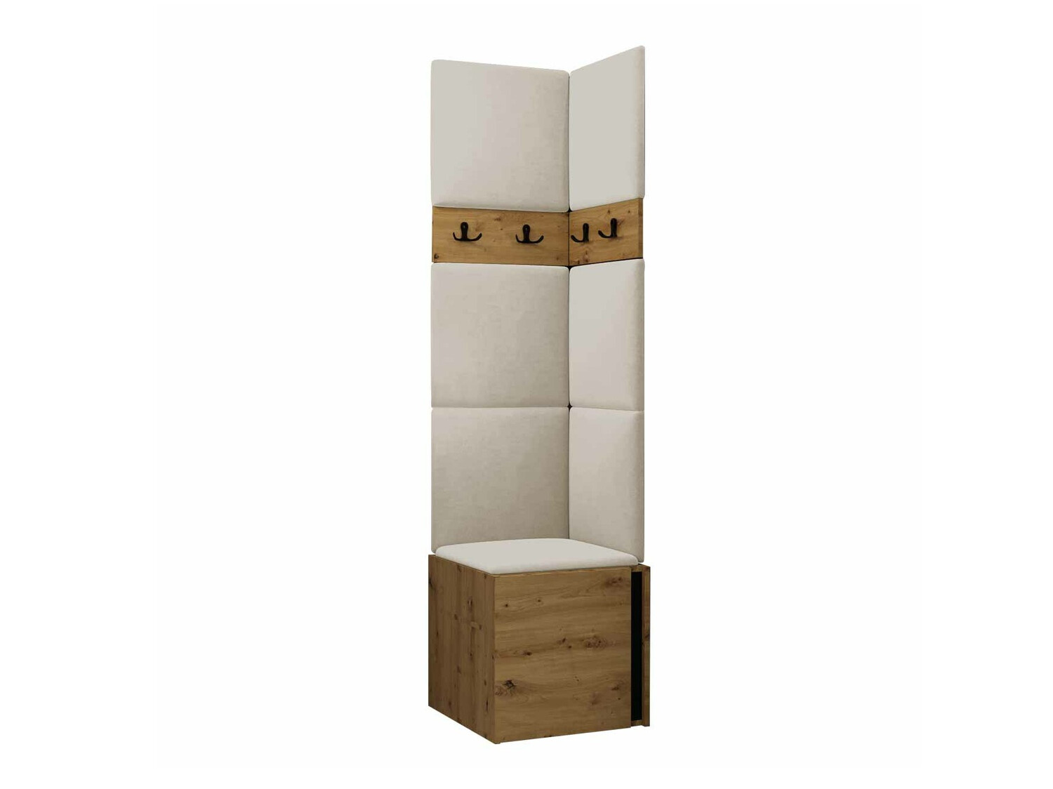 Set arredo da corridoio Pinis XXI (Rovere Artisan + Nero)