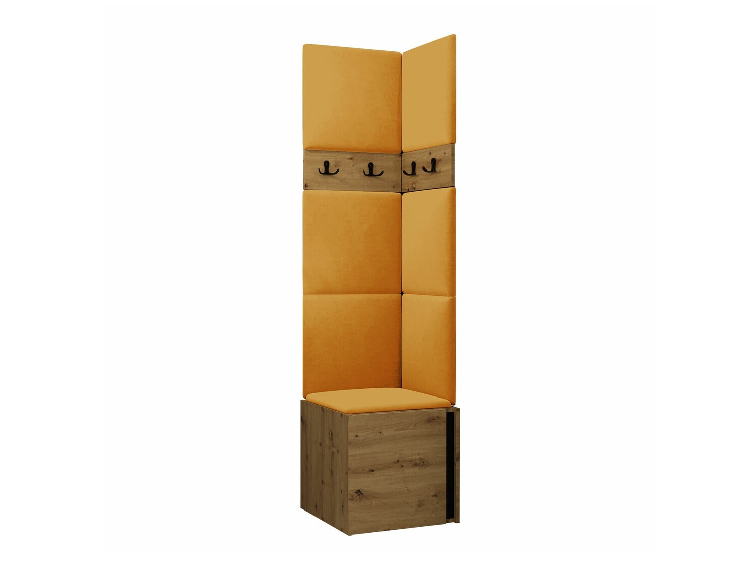 Set arredo da corridoio Pinis XXI (Rovere Artisan + Nero)