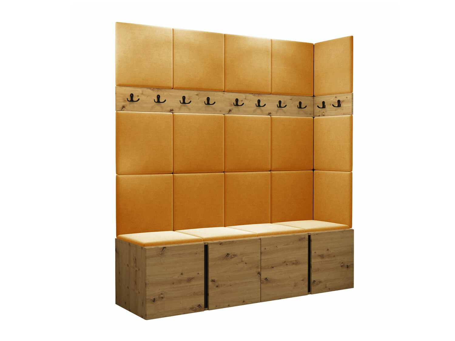 Set arredo da corridoio Pinis II (Rovere Artisan)