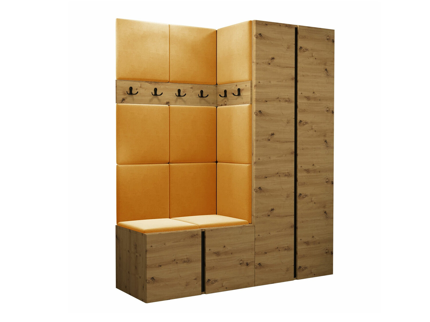 Set arredo da corridoio Pinis III (Rovere Artisan)