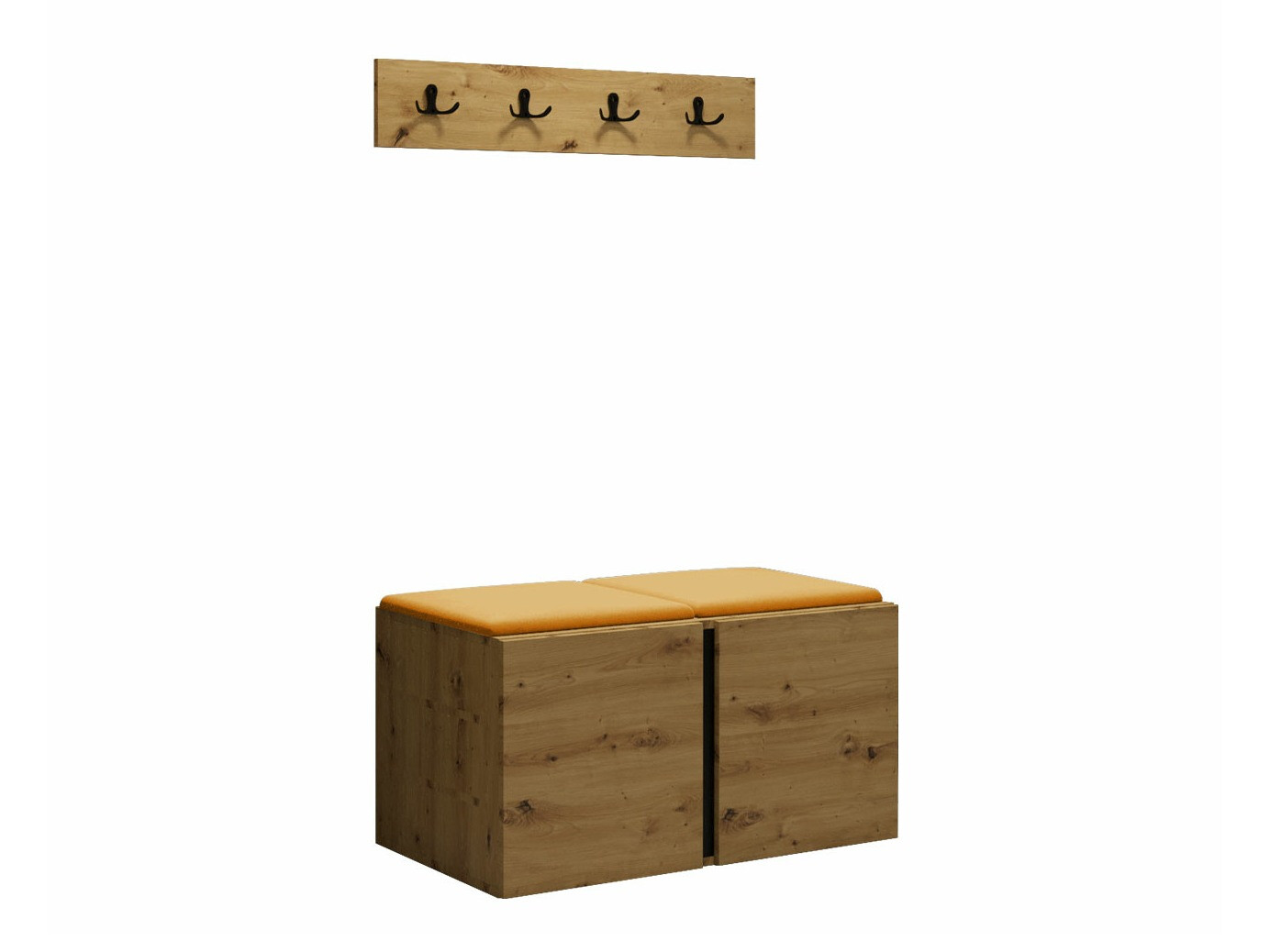 Set arredo da corridoio Pinis VI (Rovere Artisan)