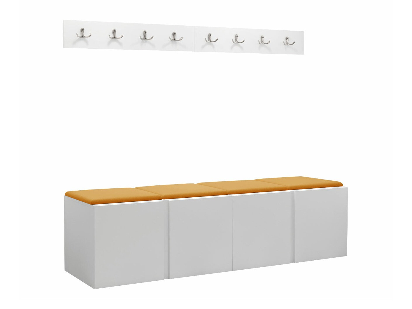 Set arredo da corridoio Pinis VII (Bianco)
