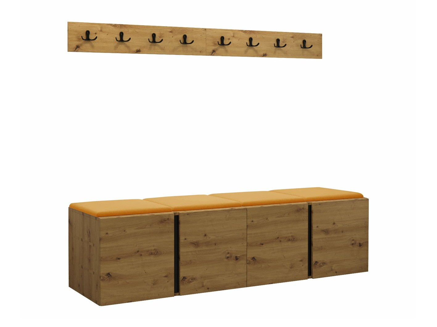 Set arredo da corridoio Pinis VII (Rovere Artisan)