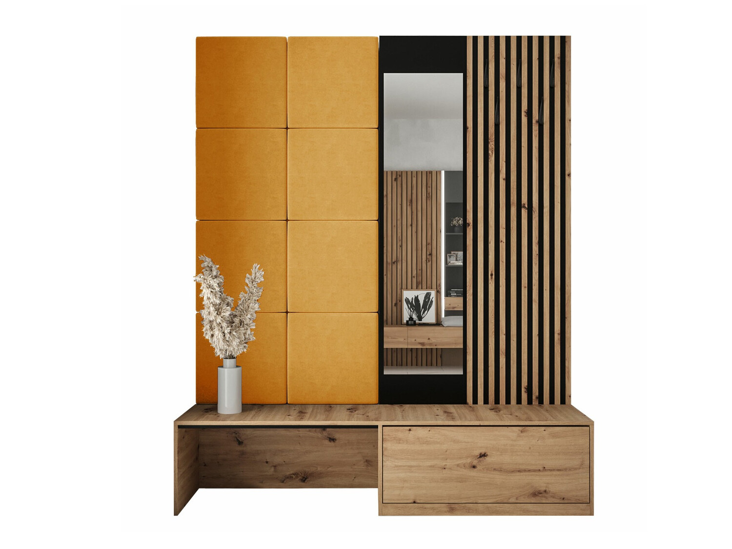 Set arredo da corridoio Fabor (Rovere Artisan + Manila 32)