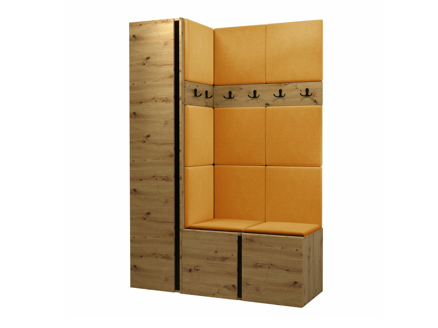 Set arredo da corridoio Pinis IX (Rovere Artisan)
