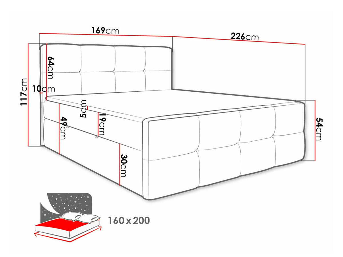 Letto continentale ComfiDream Tirara (Fresh 32)