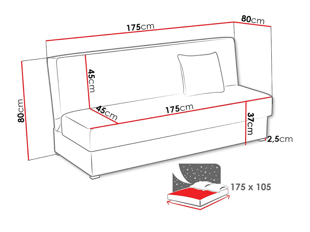 Divano letto Columbus 119 (Poso 05)