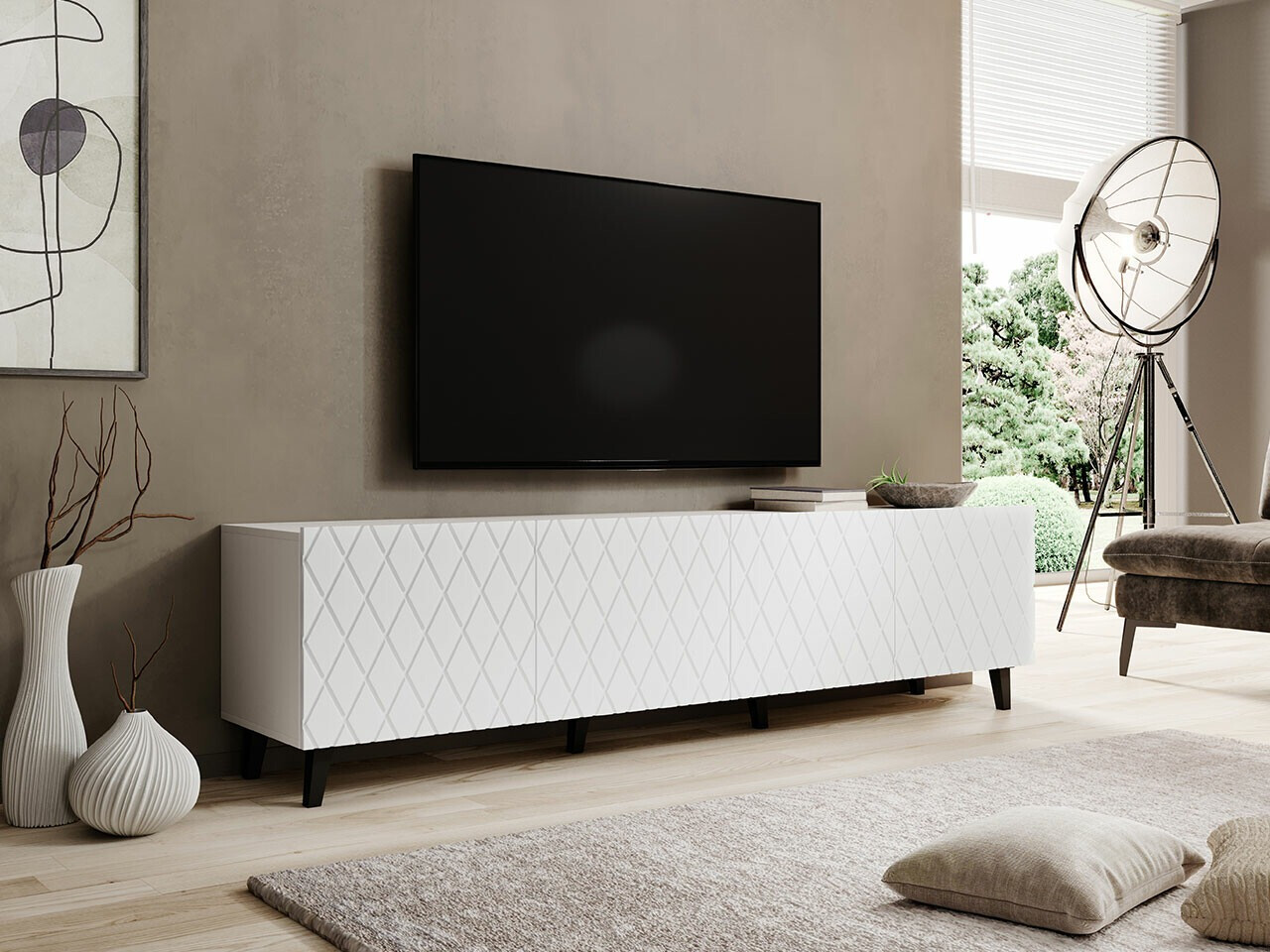 Mobile porta TV Charlotte 174 (Bianco)