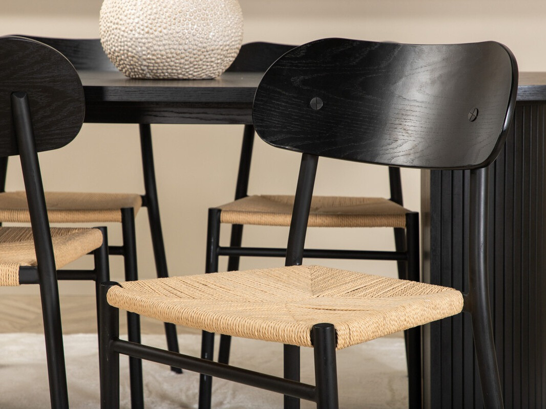 Set sala da pranzo Dallas 3314 (Nero + Nocciola)