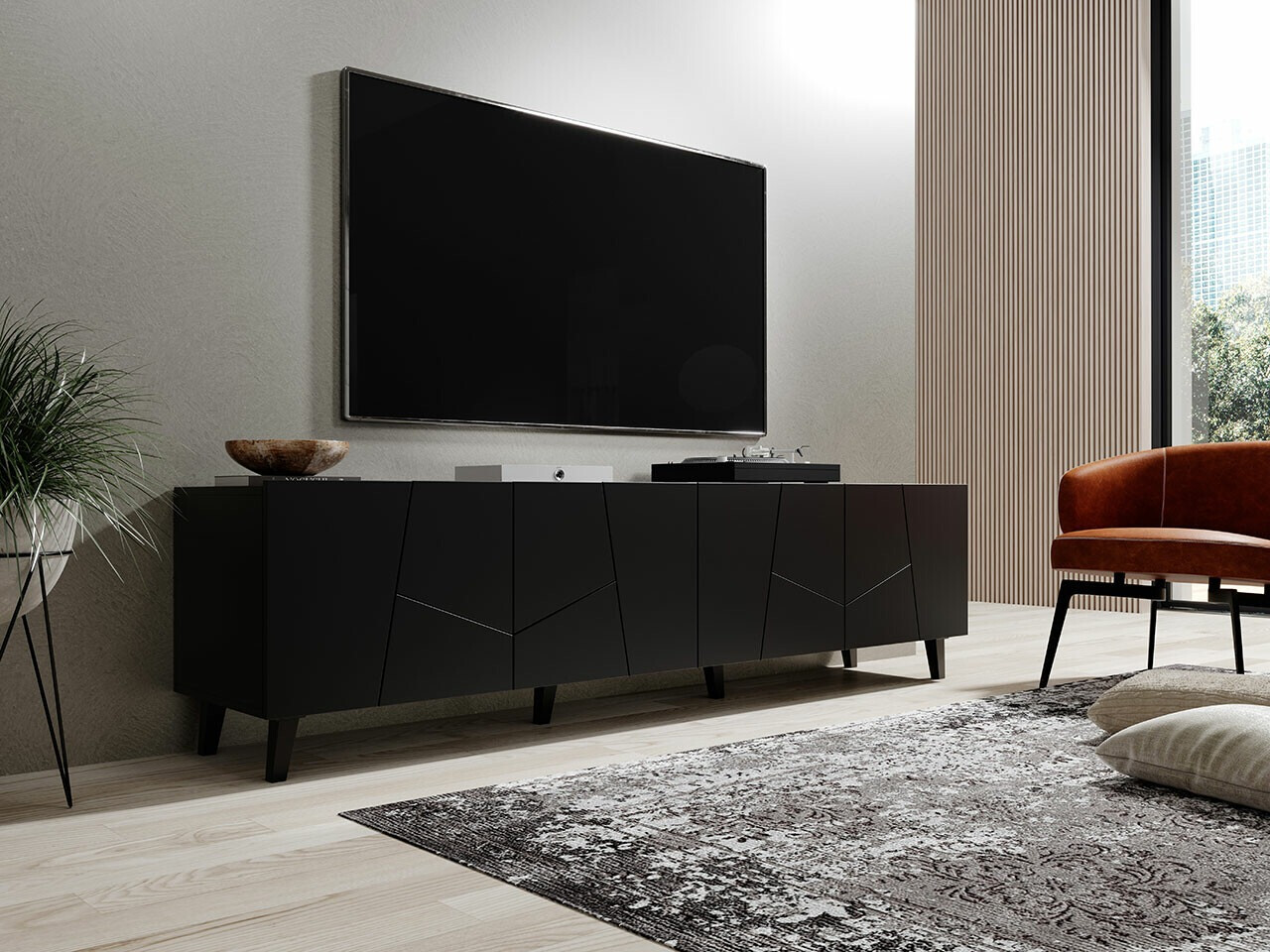 Mobile porta TV Charlotte 181 (Nero)