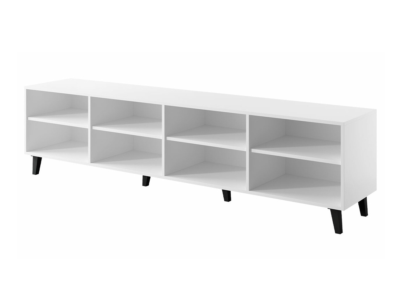 Parete attrezzata Charlotte 182 (Bianco + Nero)