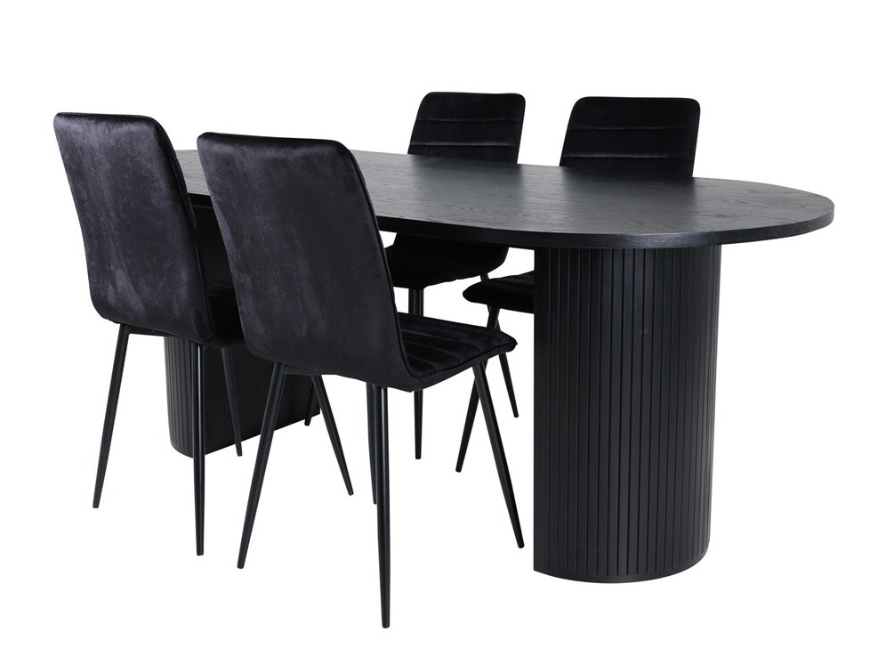 Set sala da pranzo Dallas 3325 (Nero)