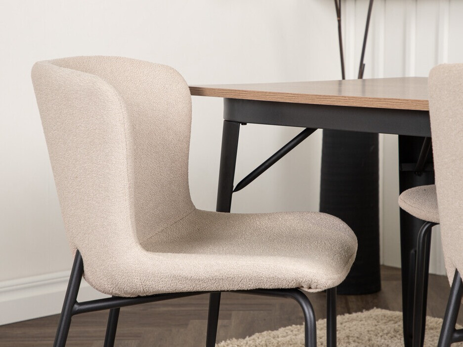 Set sala da pranzo Dallas 3363 (Beige + Nero)