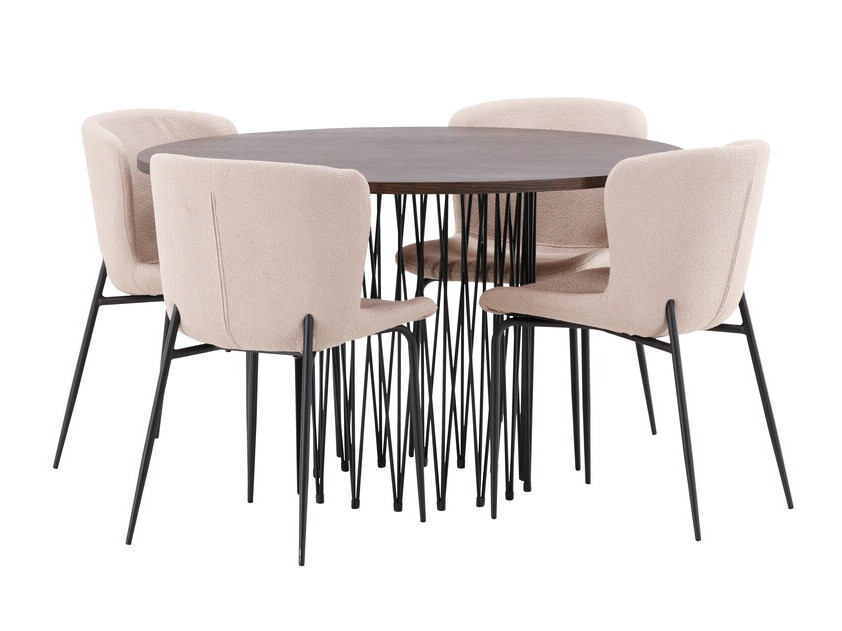 Set sala da pranzo Dallas 3379 (Beige + Nero)