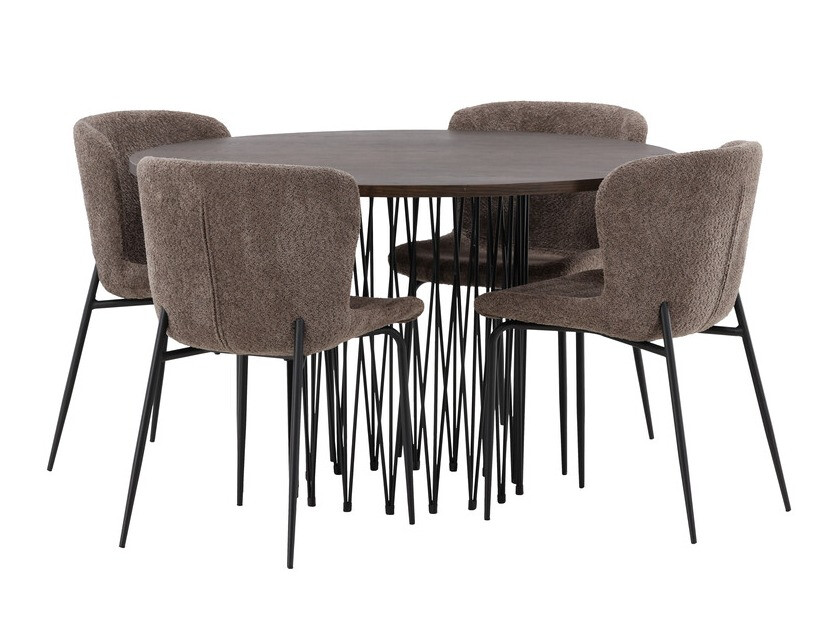 Set sala da pranzo Dallas 3379 (Marrone + Nero)