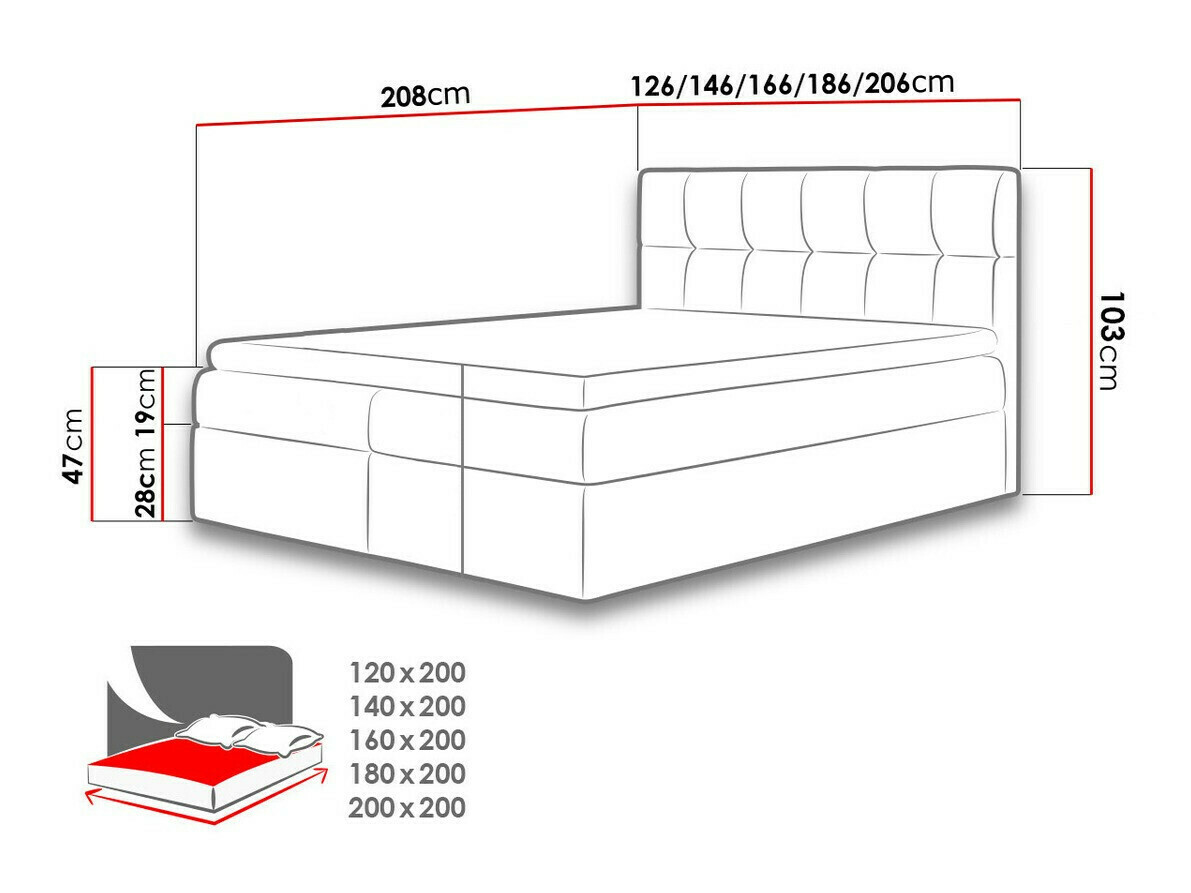 Letto continentale Aedes (Muna 08)