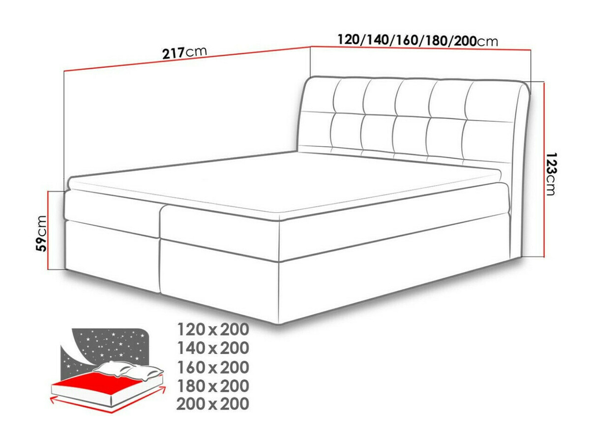 Letto continentale Campania (Soft 029)
