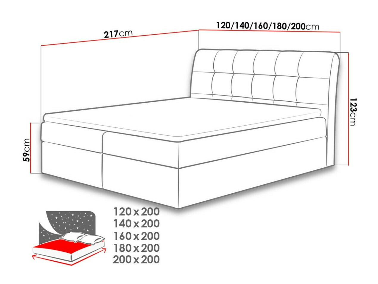 Letto continentale Campania (Soft 033)
