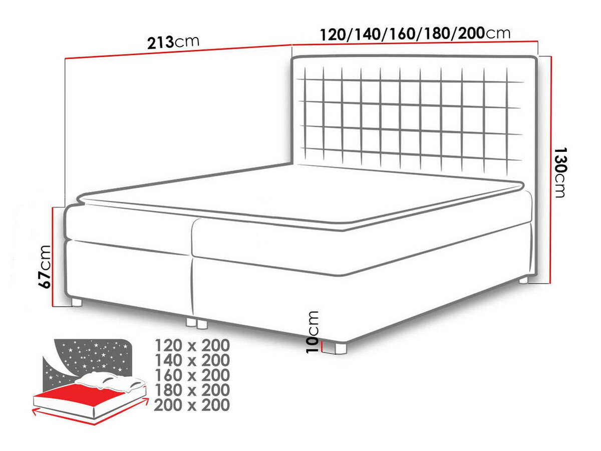Letto continentale Panis (Manila 37)