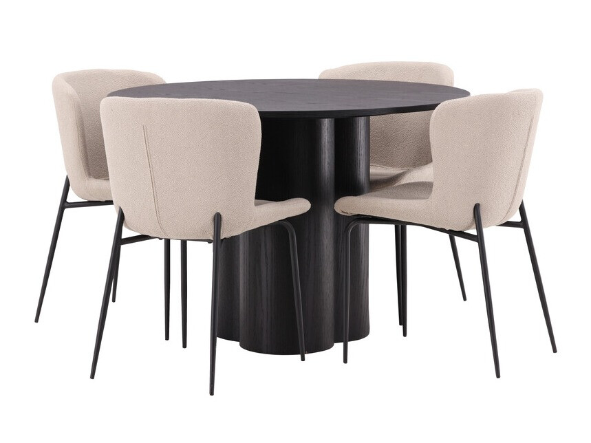 Set sala da pranzo Dallas 3432 (Beige + Marrone)