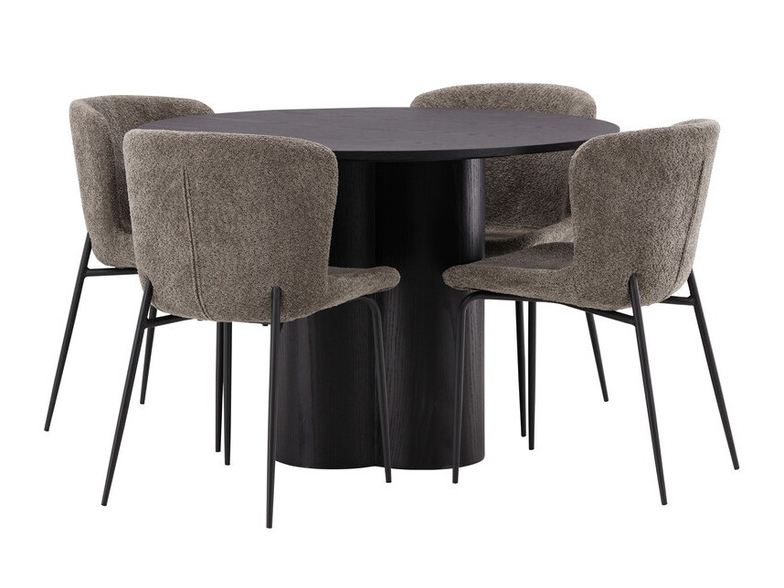 Set sala da pranzo Dallas 3432 (Marrone + Nero)