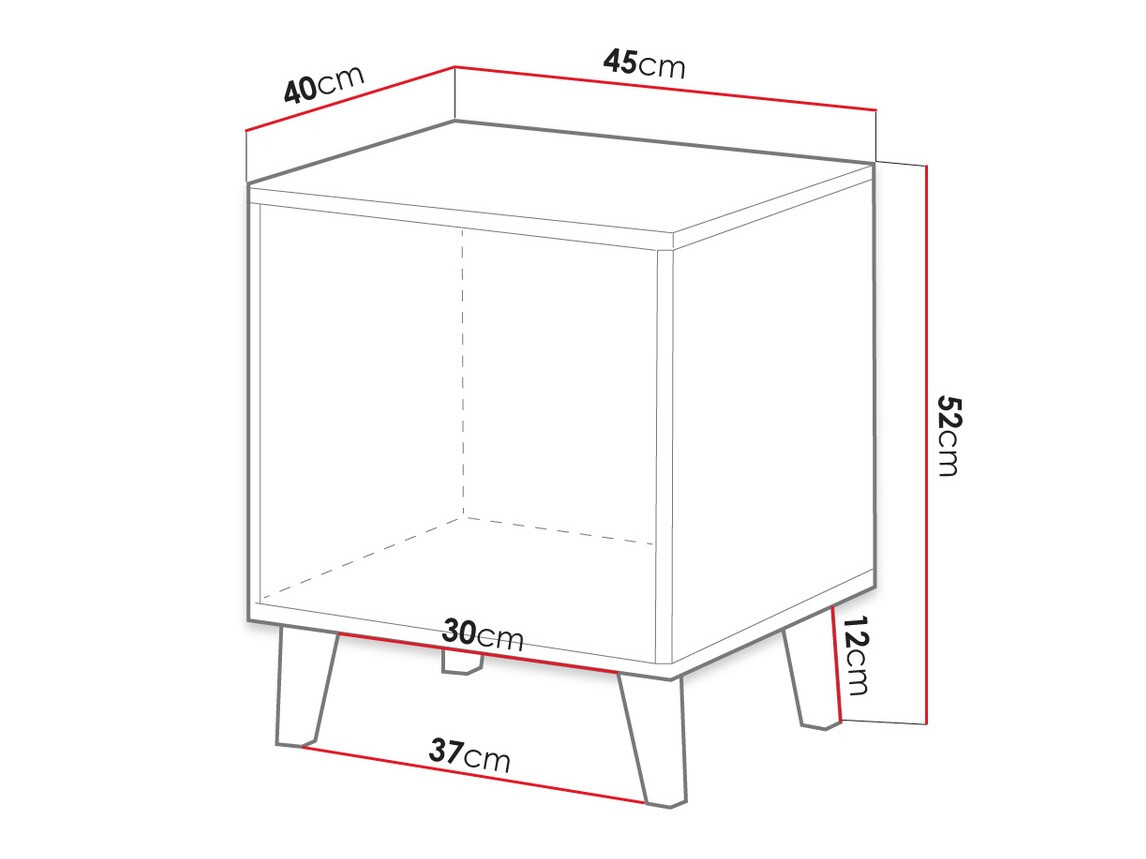 Set di comodini Comes (Antracite)