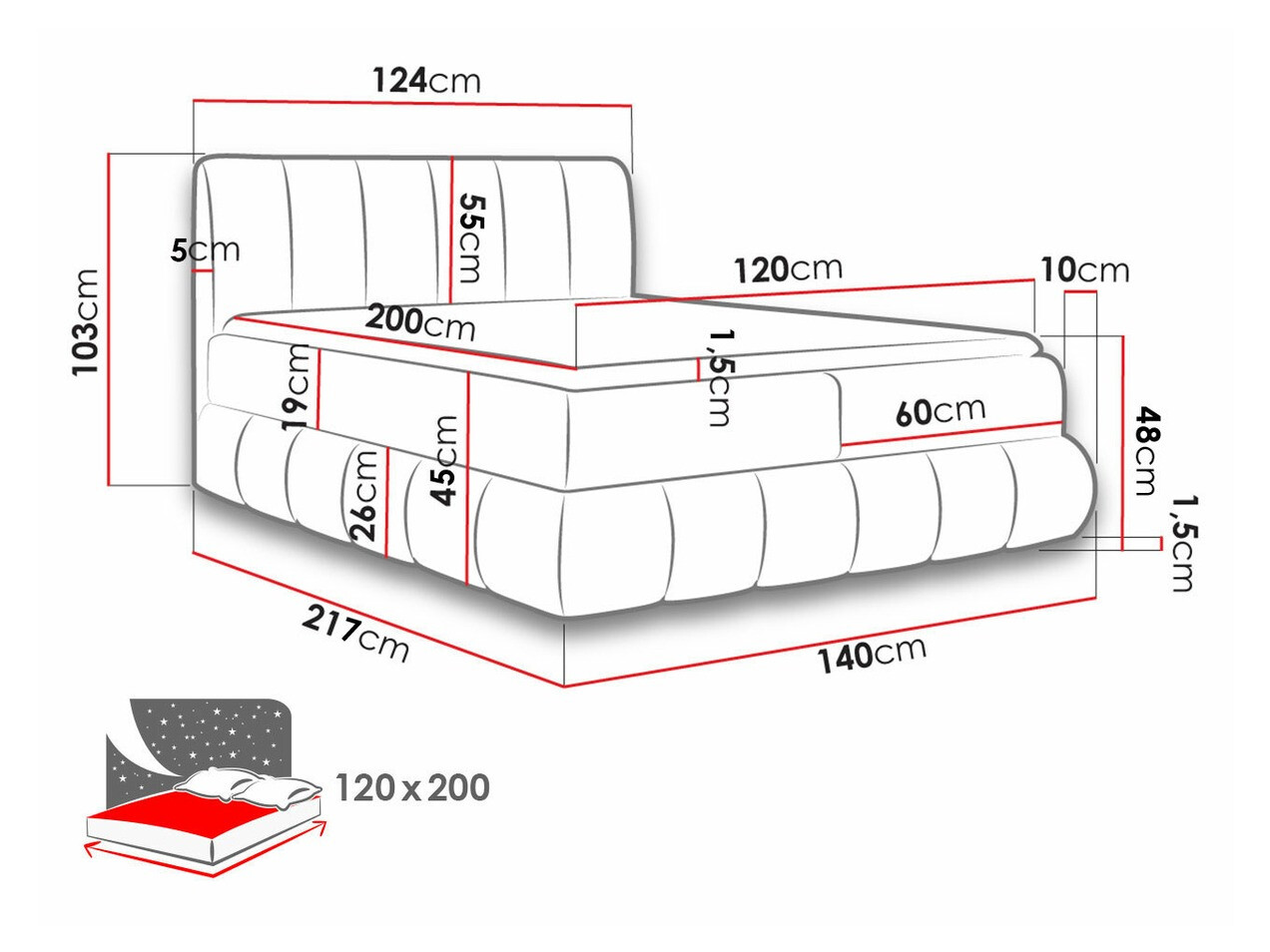 Letto continentale Cursus (Kronos 26)
