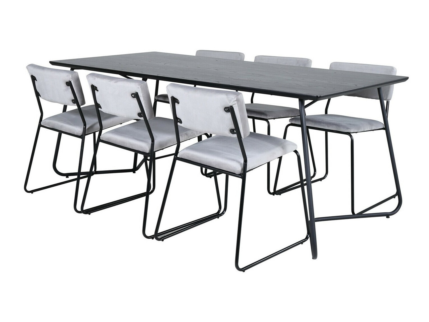 Set sala da pranzo Dallas 2715 (Grigio + Nero)