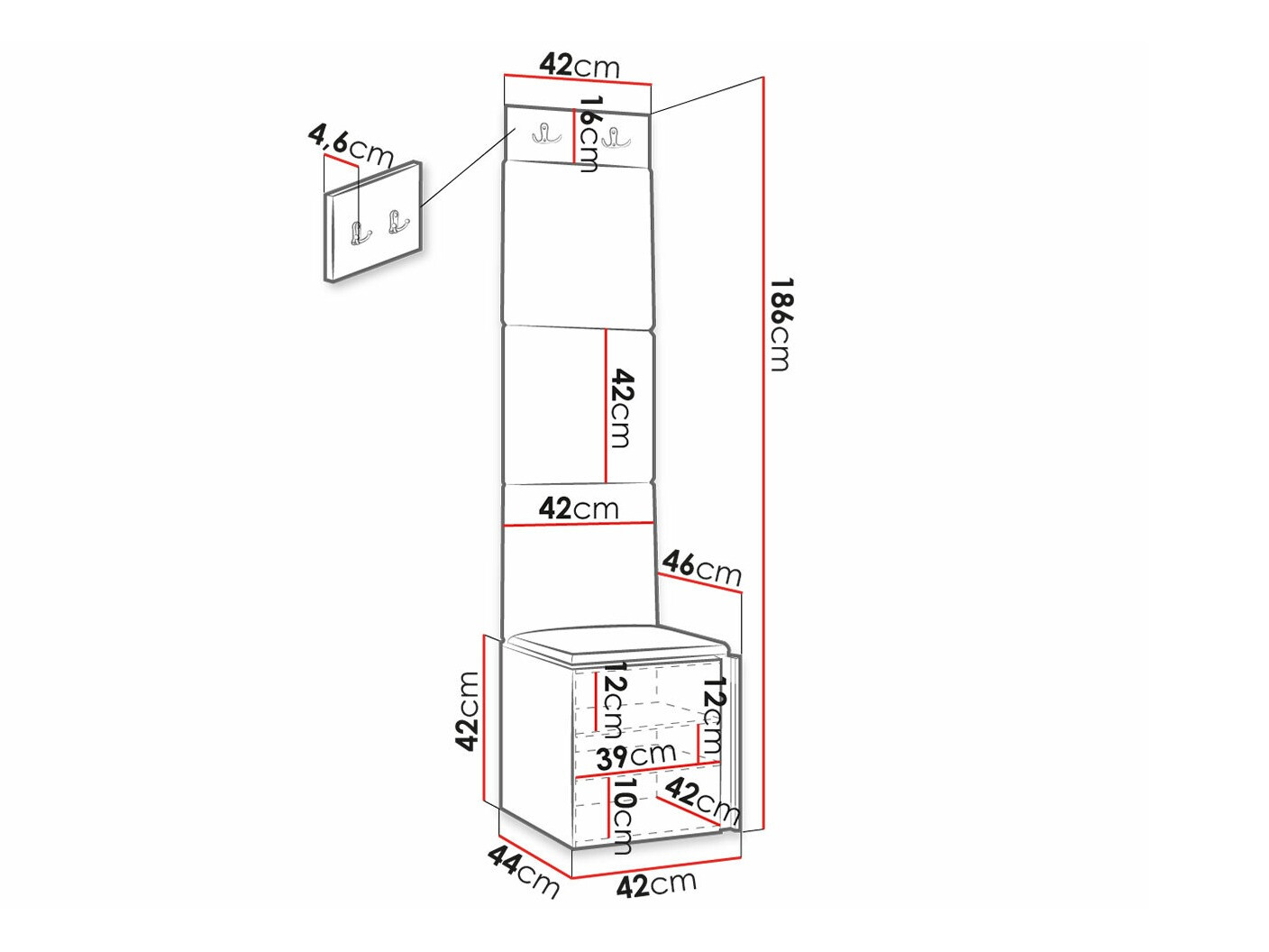Set arredo da corridoio Hartford 378 (Manila 02)
