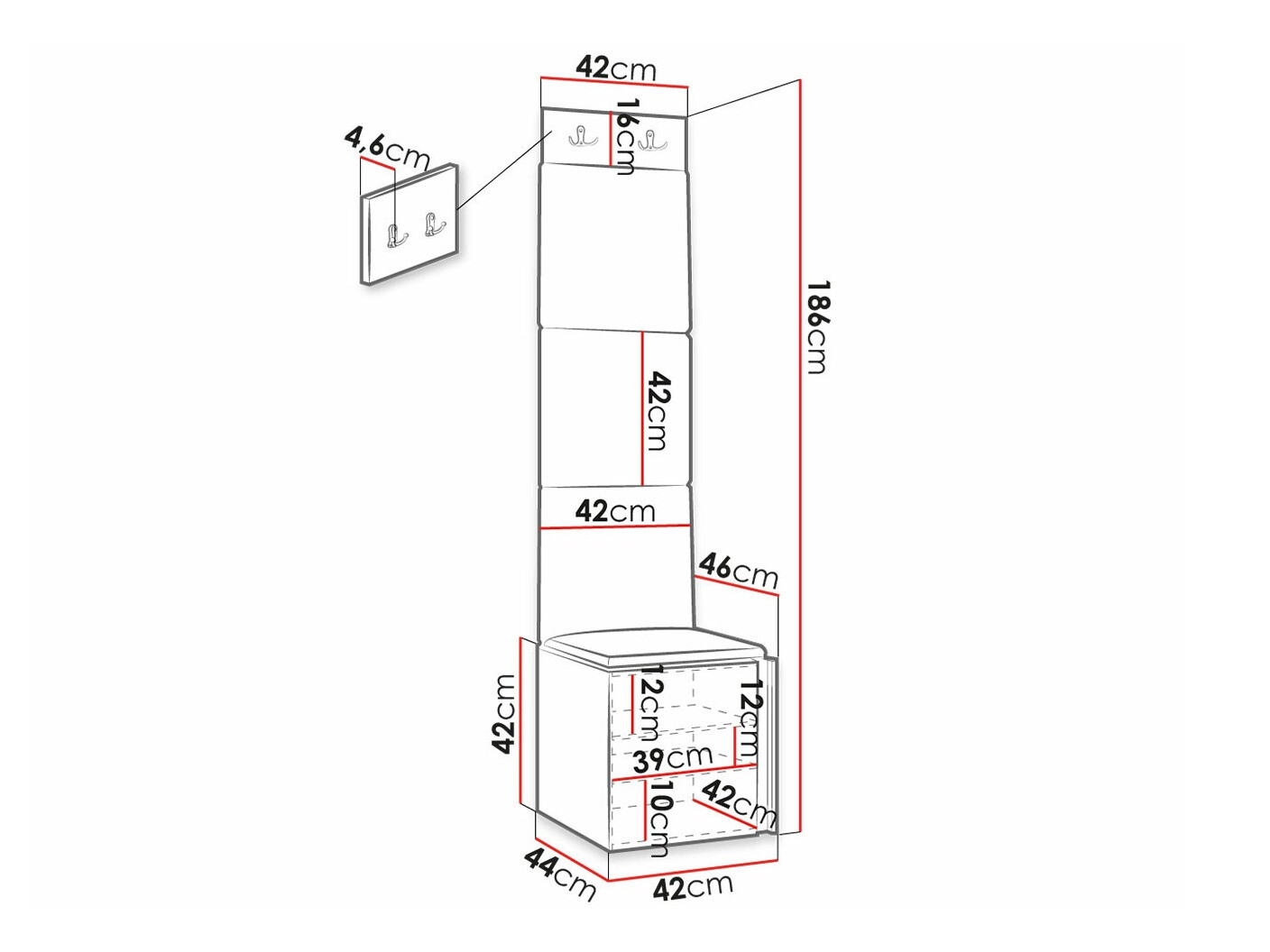 Set arredo da corridoio Hartford 378 (Polo 897)
