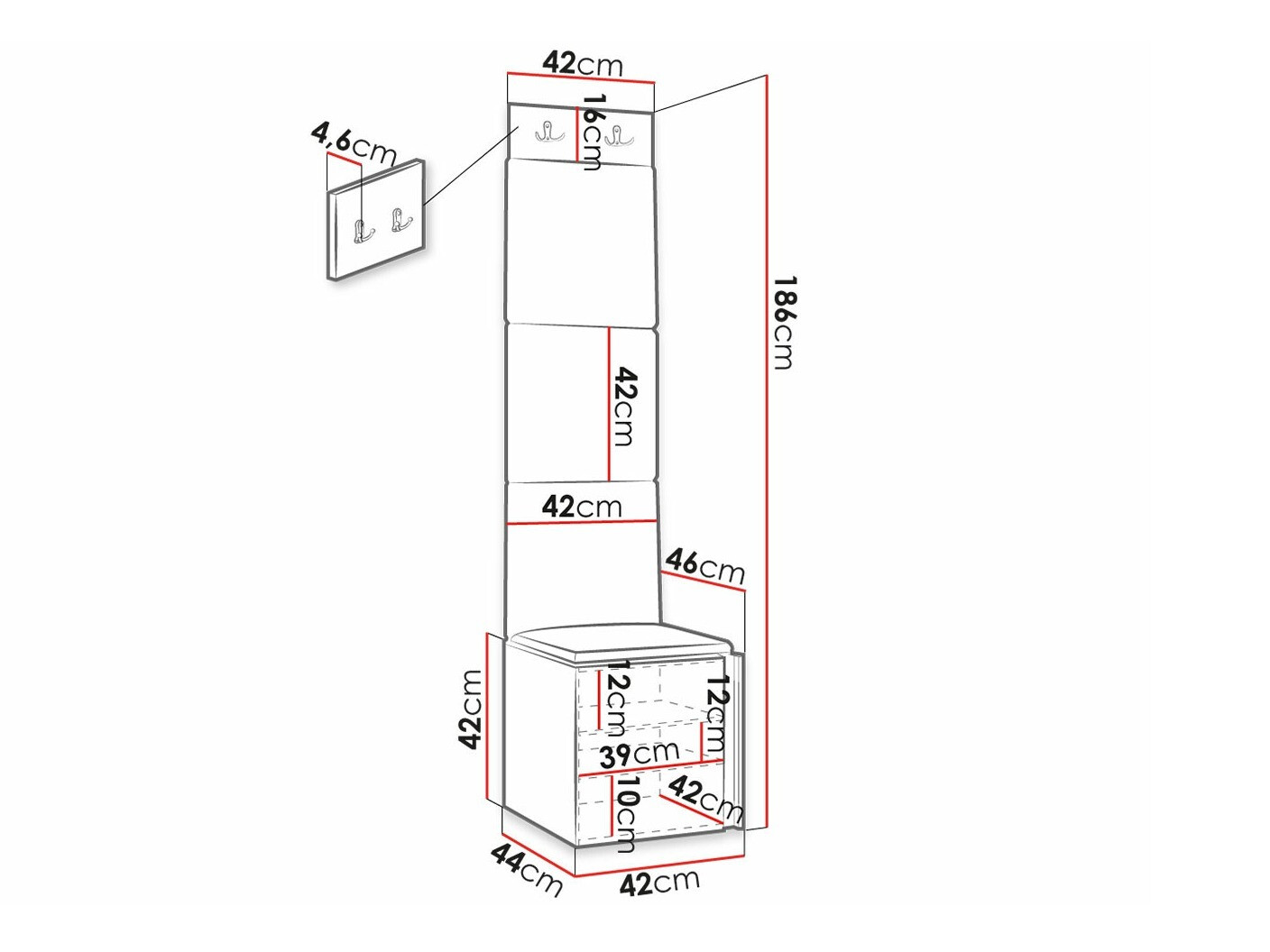 Set arredo da corridoio Hartford 386 (Manila 02)