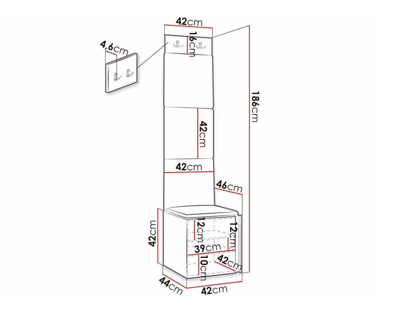 Set arredo da corridoio Hartford 386 (Polo 897)