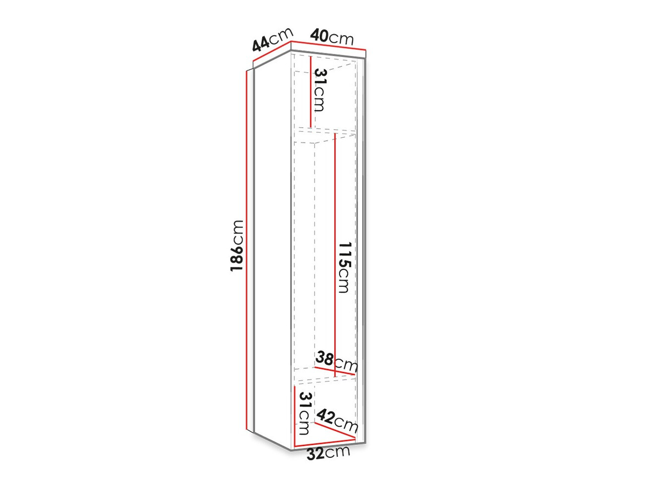Armadio Hartford 393 (Bianco)