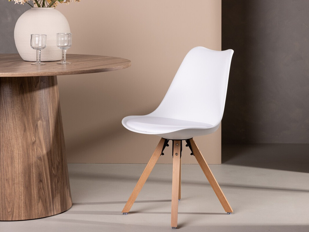 Sedia Dallas 3478 (Bianco + Luminoso legno)