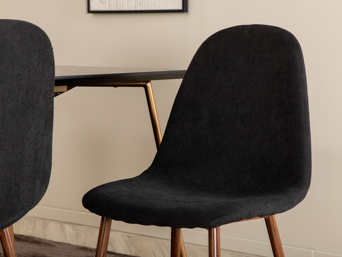 Set sala da pranzo Dallas 2713 (Nero + Noce)