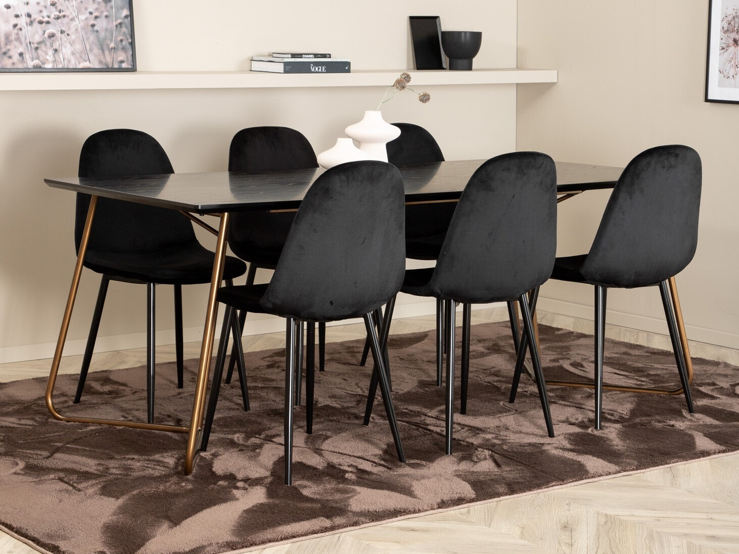 Set sala da pranzo Dallas 2713 (Nero)