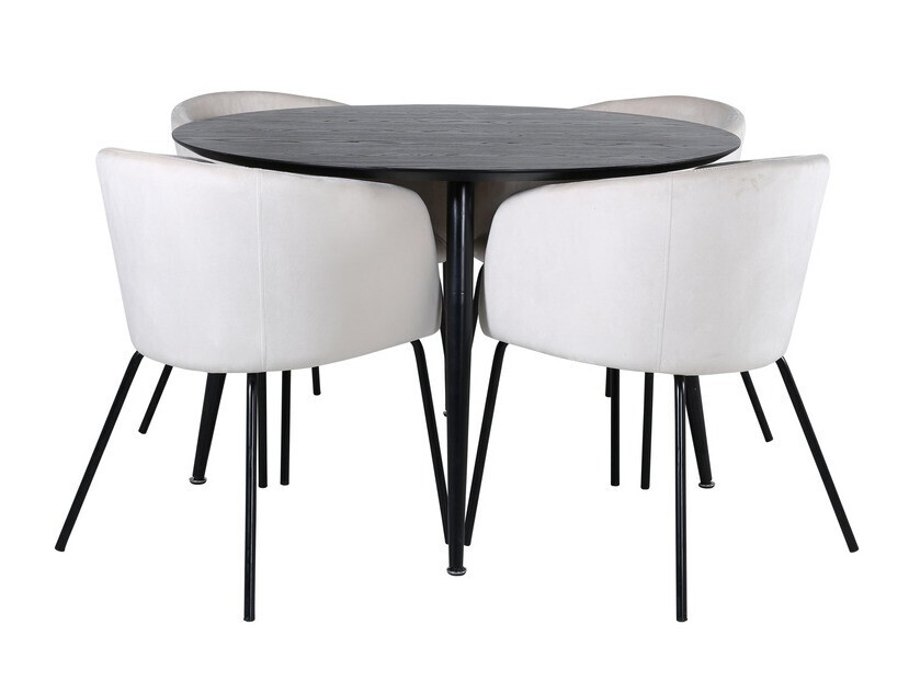 Set sala da pranzo Dallas 2539 (Beige + Nero)