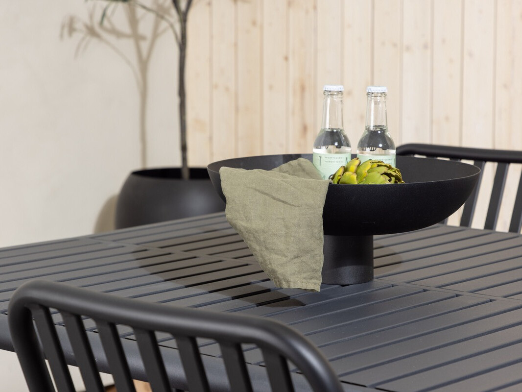 Tavolo e sedie set Dallas 3541 (Nero)