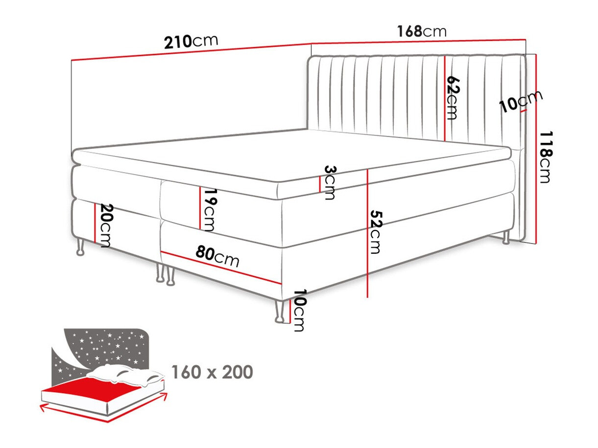 Letto continentale ComfiDream Fjorina (Fresh 32)
