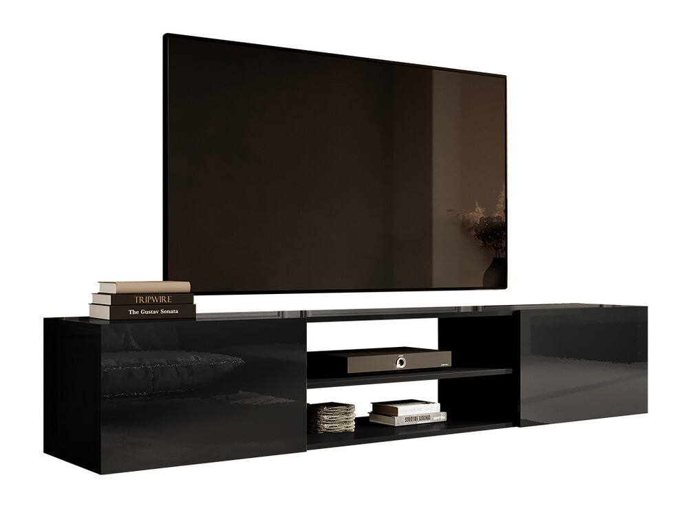 Mobile porta TV Imago II (Nero + Nero lucido)