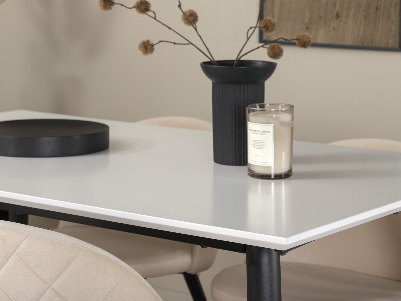 Set sala da pranzo Dallas 2738 (Crema + Nero)
