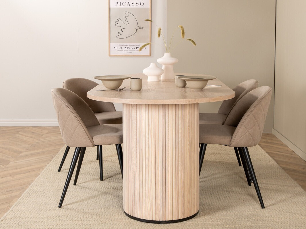 Set sala da pranzo Dallas 2765 (Crema + Nero)