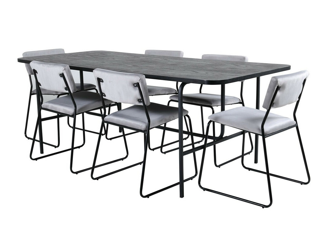 Set sala da pranzo Dallas 2790 (Grigio + Nero)