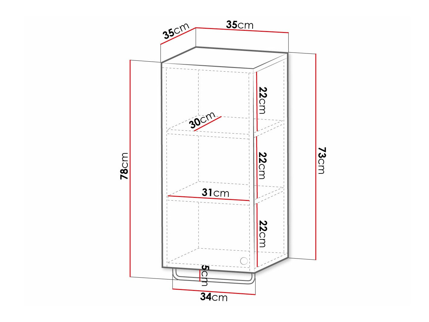Mobiletto del bagno Merced P102 (Bianco)